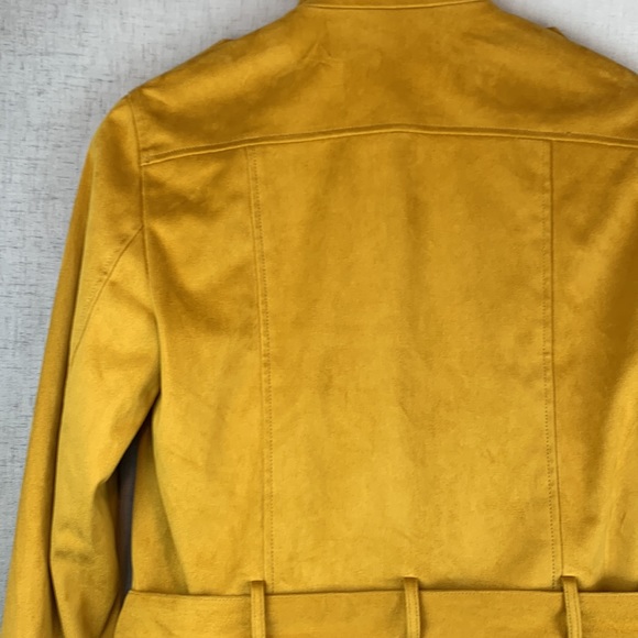 New Forever 21 Yellow Suede Biker Jacket BNWT - Picture 9 of 9
